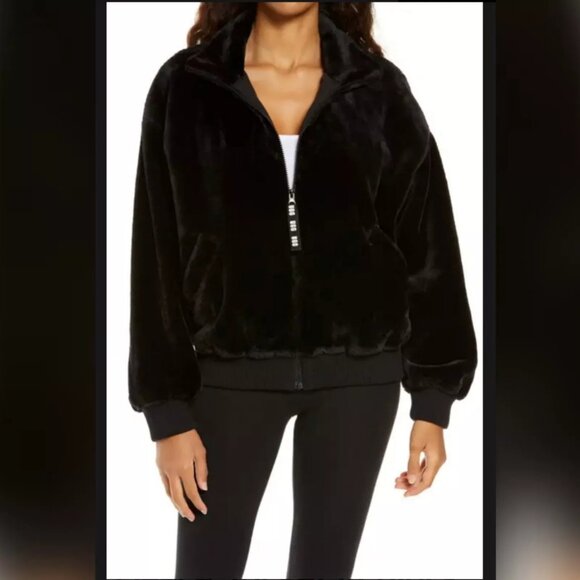 UGG Jackets & Blazers - Ugg Laken Sherpa Jacket Full Zip Closure Teddy Jacket Black Women's Size Medium